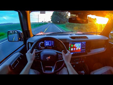 2021 Ford Bronco Wildtrak 4-Door - POV Golden Hour Drive (Binaural Audio)