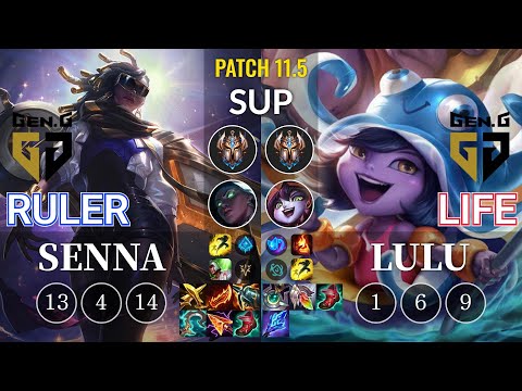 GEN Ruler Senna vs GEN Life Lulu Sup - KR Patch 11.5