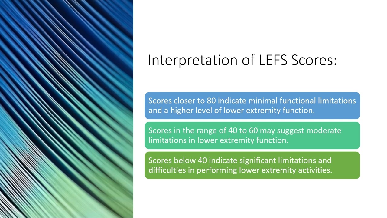 The Lower Extremity Functional Scale LEFS