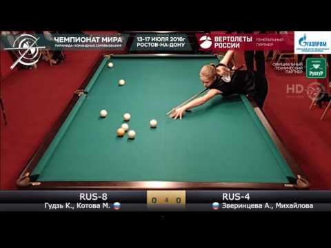 3 RUS-8 (Гудзь К., Котова М.) - RUS-4 (Зверинцева А., Михайлова Д.) КЧМ 2016