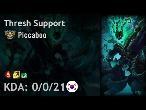 Thresh Support vs Leona - Piccaboo - KR Challenger Patch 6.24