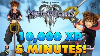 Kingdom Hearts 3 - 10,000 XP in 5 Minutes (Level Up FAST)!