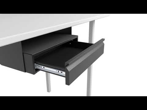 Vaizdo grotuvas MACLEAN MC-875 Ergonomic under-desk juodas organizer drawer max 5kg video