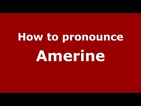 How to Pronounce Amerine - PronounceNames.com