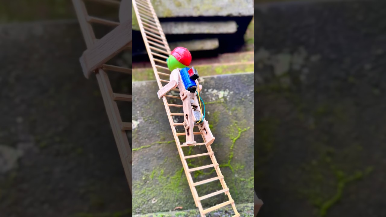 mainan unik kreatif robot pemanjat tangga #toys #creative #ideas #robot #mainan #idebarangbekas