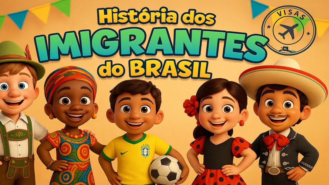Os imigrantes do Brasil - fonte: quadrinhos de Maurício de Sousa