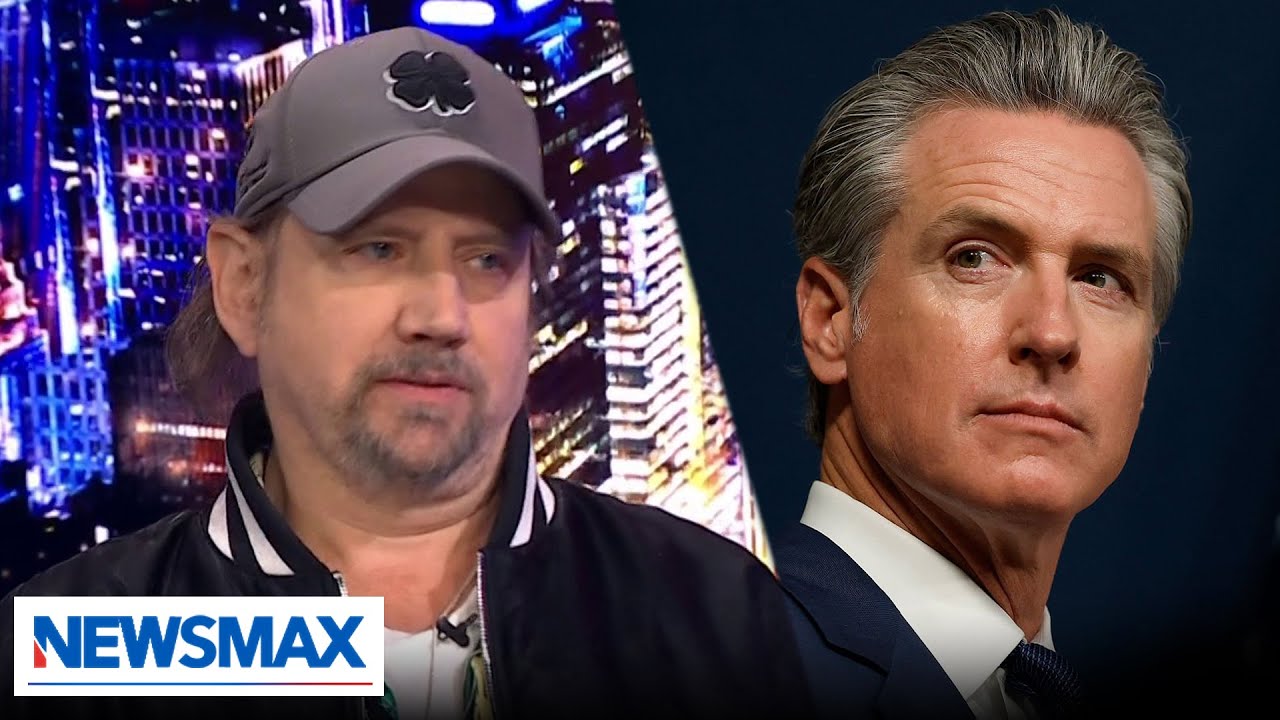 Comedian exposes Gavin Newsom for ignoring crises in California | Rob Schmitt Tonight