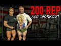 200 Rep Leg Workout (Get HUGE Quads)