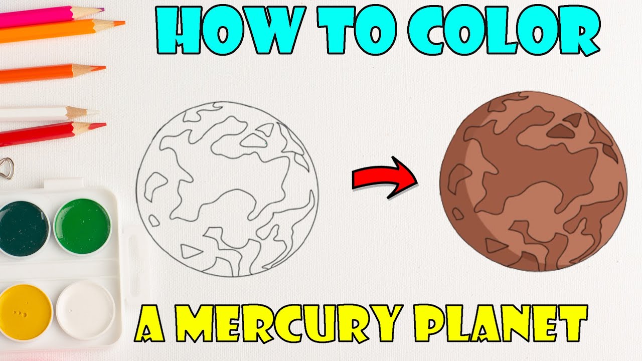 How To color A Mercury planet | Easy Coloring Guide For Kids