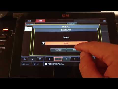 Korg Pa5x (OS 1.0) how to SAVE your .KST (Data) (old name: .Set) to a USB