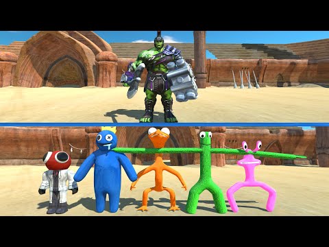 Hulk Warrior vs ALL Rainbow Friends - Animal Revolt Battle Simulator