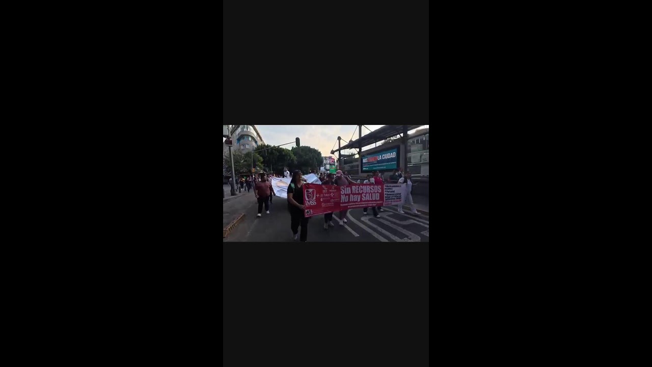Megamarcha nacional de trabajadores del IMSS 📱