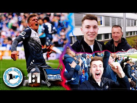 BIELEFELD vs HERTHA 1:1 Stadion Vlog 🔥 Irre Schlussphase im Abstiegskrimi auf der Alm!