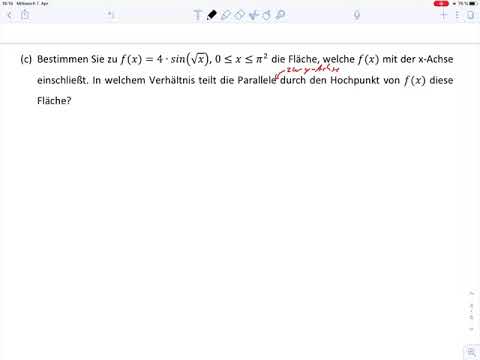 Übungsblatt4 Aufgabe c - Integral Flächeninhalt