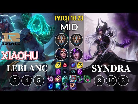 RNG Xiaohu LeBlanc vs Syndra Mid - KR Patch 10.23
