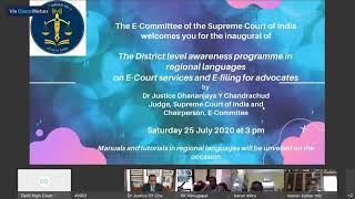 e-inaugural of the awareness programme for advocates on e-courts services;?>
