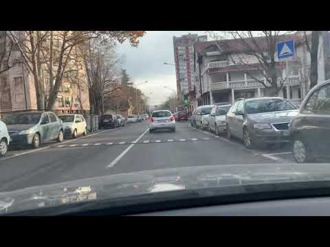 Belgrade, driving the streets of Voždovac on a sunny Friday, about Košava wind