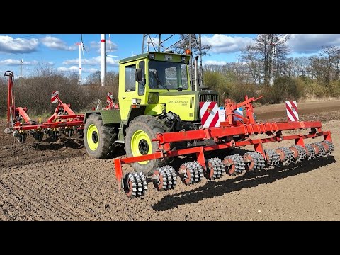 Zuckerrüben-Aussaat - Frühjahrsbestellung Landwirtschaft Traktoren Mercedes Benz MB Trac 1000 & 900