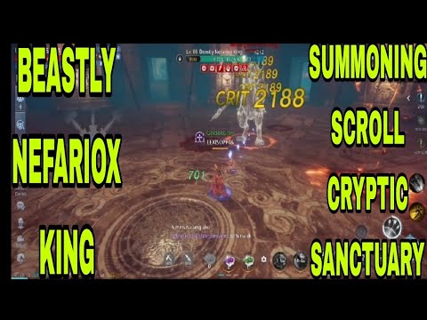Mir4- Beastly Nefariox King Summoning Scroll |Cryptic Sanctuary