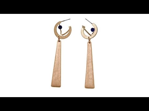 Danielle Nicole "Isis" Geometric Bar Dangle Earrings