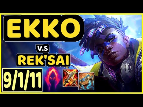 PEANUT (EKKO) vs REK'SAI - 9/1/11 KDA JUNGLE CHALLENGER GAMEPLAY - KR