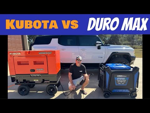 Kubota Diesel Generator VS Duromax 16,000 Inverter Generator fuel consumption test.