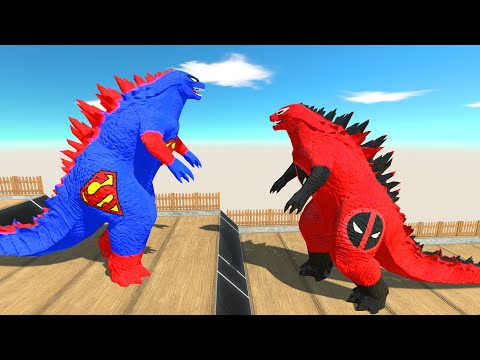Superman Godzilla 2014 VS Dead Pool Godzilla 2014 DEATH FALL - ARBS