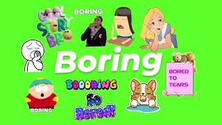 Animated Boring GIF Green Screen Pack (Free Download)