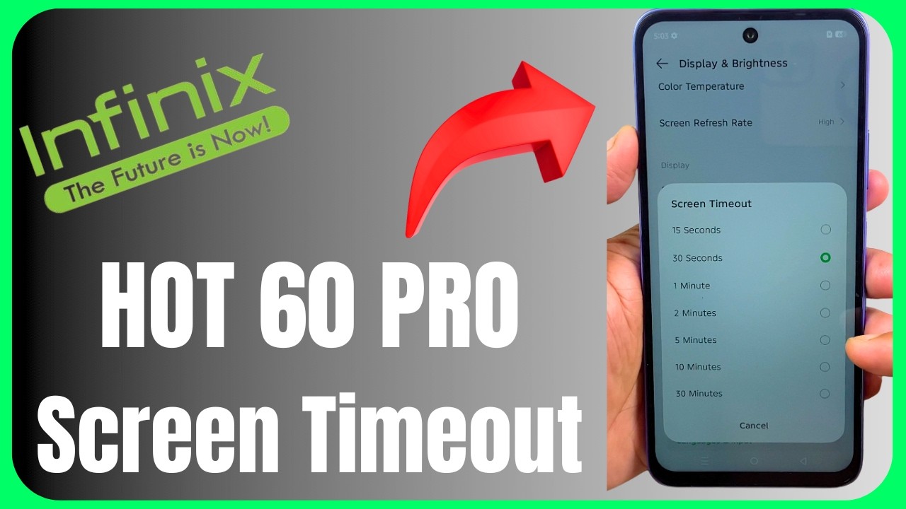 ⏱️ Infinix Hot 60i Screen Timeout Settings 😱📱 | Easy Guide