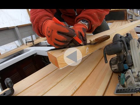 Laying a wooden boat Deck   HD 1080p