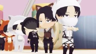 【進撃のMMD】りばいちゃんズでアルゴリズム行進【Attack on Titan MMD】