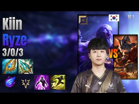 Kiin Top Ryze vs Rumble lol KR solo rank Full Game 16.1 | 기인 라이즈 vs 럼블