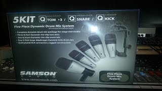 Video thumbnail for Samson 5Kit Five-Piece Dynamic Drum Microphone Set Unboxing - QKick, QSnare & QTom Mic's by Nathan PH