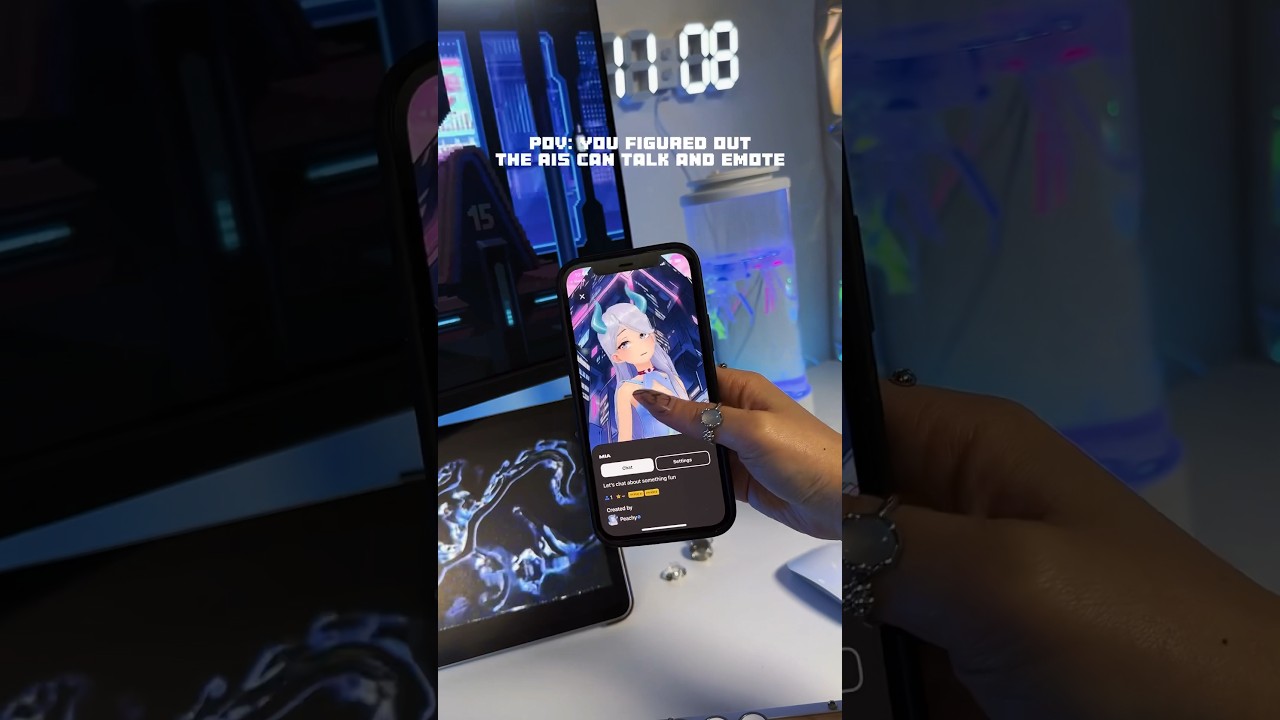 The AIs can talk  #ai #aichat #character #anime