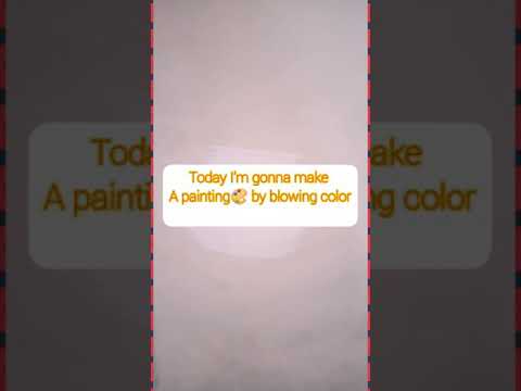 blow painting | vedanshi's creative world | flowers and pot