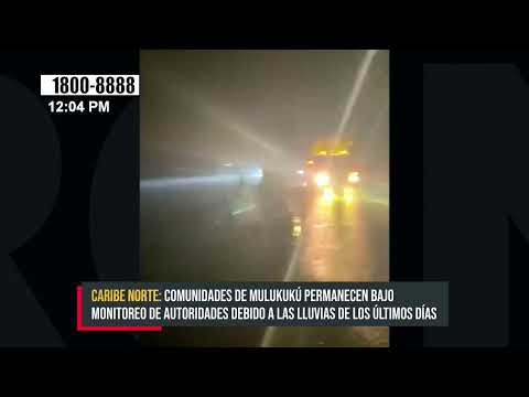 Inundaciones afectan Mulukukú por fuertes lluvias en el Caribe Norte