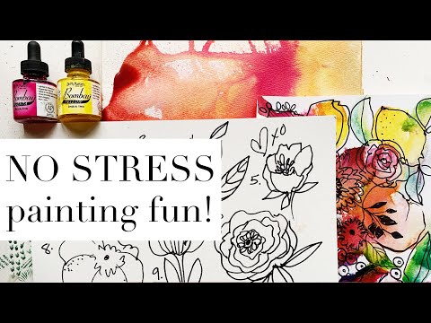 How to Paint Loose Watercolor- A Reverse Coloring Adventure