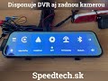Monitor 9,66" na zrkadlo - Apple CarPlay / Android auto / Bluetooth / Dual DVR / Handsfree - Video Youtube