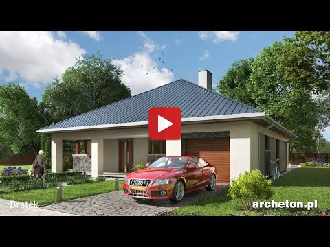 Projekt domu Bratek - archeton.pl - parterowy 145,1 m2