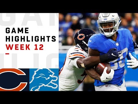 Bears vs. Lions Week 12 Highlights | NFL 2018