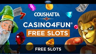 Slots games found on the “Coushatta” CASINO4FUN website NOT real money