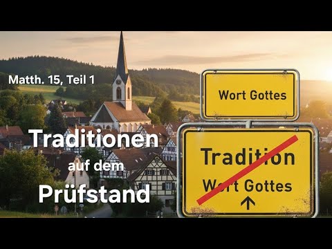 Traditionen - Von Menschen oder Gott?? -  Matth. 15 Teil 1