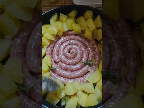 Salsiccia luganega al forno con le patate, troppo buona!🤩