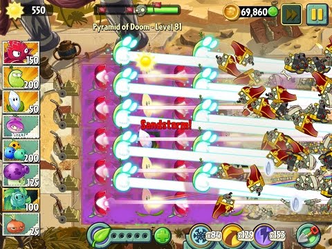 Plants vs Zombies 2 Pyramid of Doom Epic Hack - Level 81 - The Laser Squad