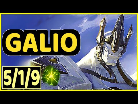 GALIO VS ZOE - 5/1/9 KDA MID GAMEPLAY