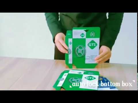 Auto lock bottom corrugated box