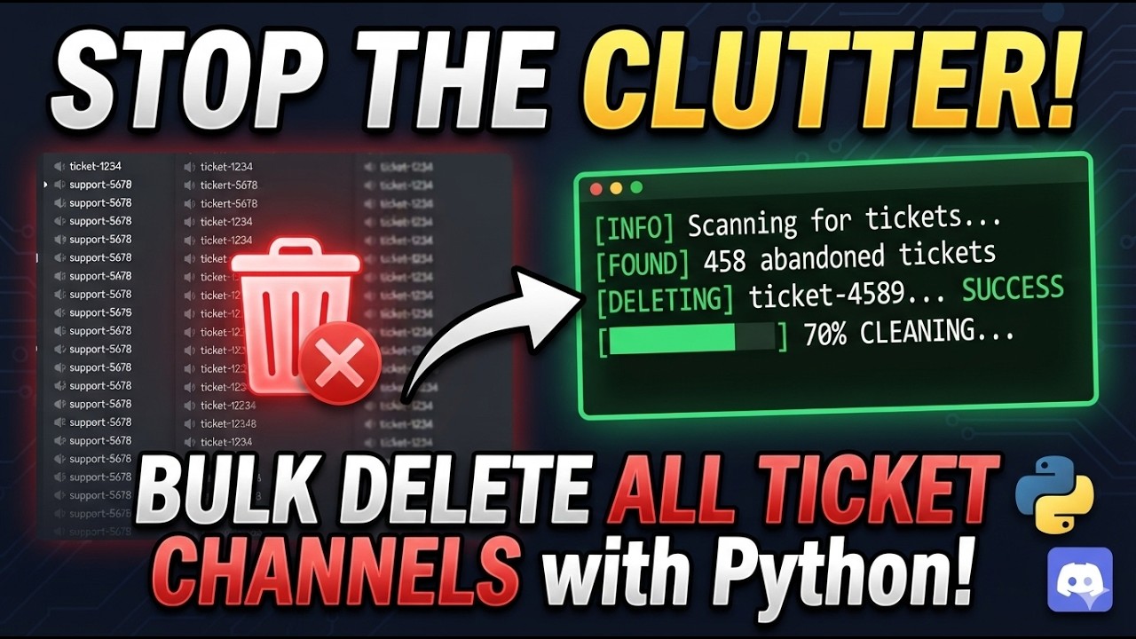 Delete 1K of Discord Tickets INSTANTLY with This Python Script