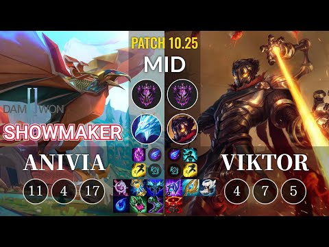 DWG ShowMaker Anivia vs Viktor Mid - KR Patch 10.25