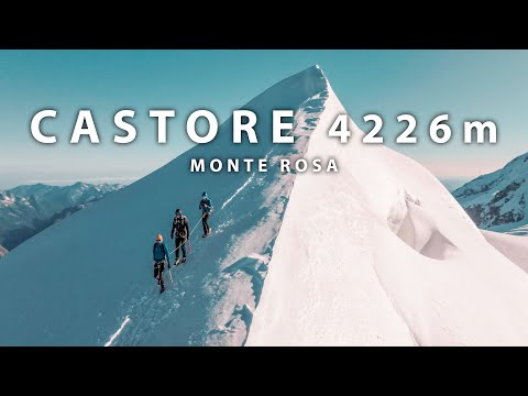 PUNTA CASTORE 4226m Monte Rosa • Normal route from the Quintino Sella refuge to Felik
