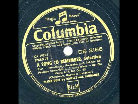 Piano Duet by Rawicz and Landauer - A song to remember Part 1